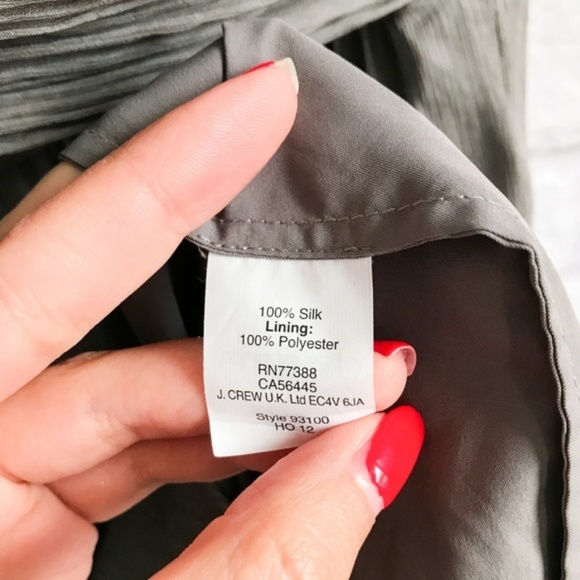 J. Crew Heidi Dress Silk Chiffon in Graphite - Picture 5 of 8